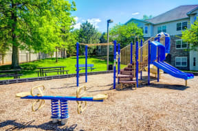 children's playground and outdoor benches