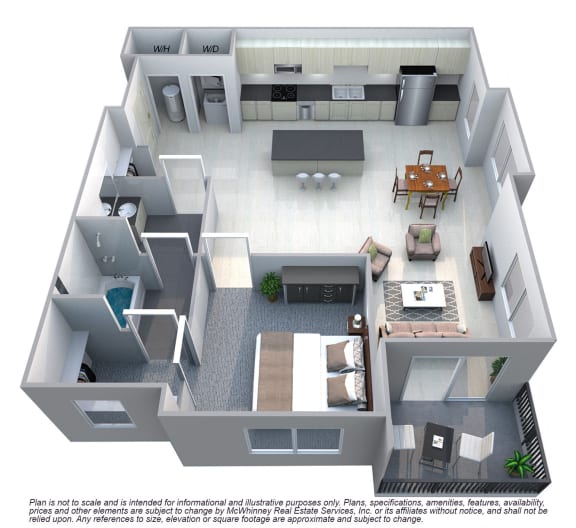 Drake 1 Bedroom 1 Bath Floorplan Drake 1 Bedroom 1 Bath Floorplan at Cycle Apartments, Ft. Collins,Colorado
