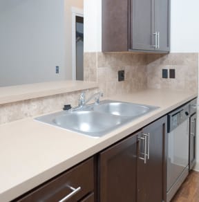 Kitchen Sink at Quadrangle 2 Apartments, Spokane, Washington