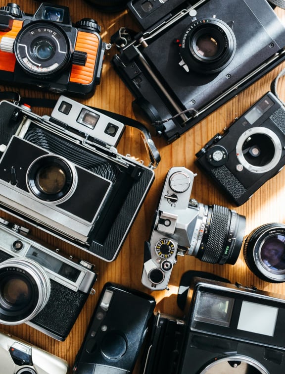 many old cameras