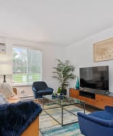 Living Room With TV at South Winds Apartments, Fall River, 02720