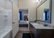 Thumbnail 9 of 24 - Model Bathroom at Seleno at Bridge Street, Huntsville, Alabama