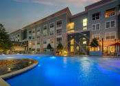 Thumbnail 3 of 24 - Pool at Night time at Seleno at Bridge Street, Huntsville, Alabama