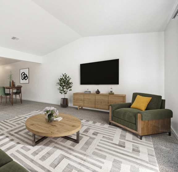 Living Room with high ceiling at Hampton Lakes Apartments, Walker, MI, 49534