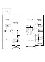  Floor Plan 3 Bedroom Townhouse - Phase III