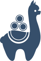 A white design of three circles connected to each other on a black background.