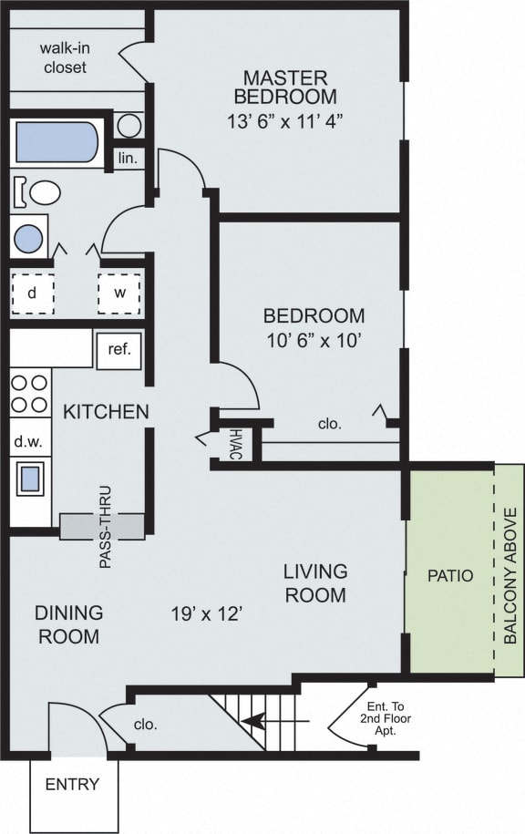 2 bedroom garden