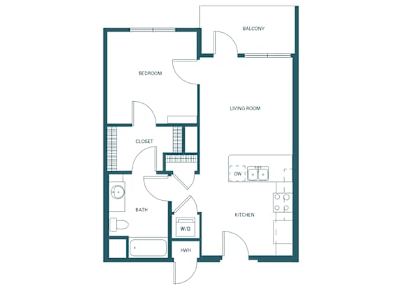 BLVD at Revere Beach - A2 - 1 bedroom - 1 bath - 2D