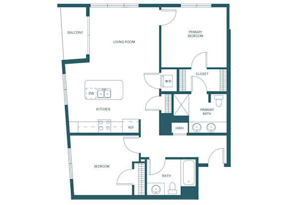 BLVD at Revere Beach - B5 - 2 bedroom - 2 bath - 2D