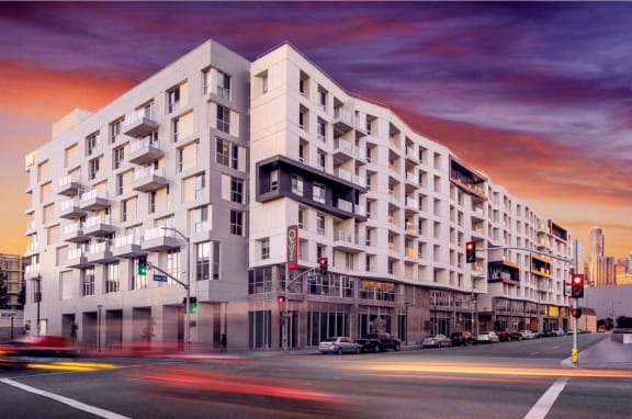 Exterior Building View at OLiVE DTLA in Los Angeles, CA 90015