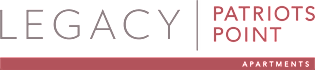 The image is a logo for a place called Legacy Patriot Point Apartments.