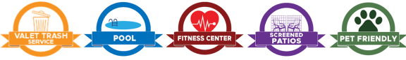 a set of three logos for a fitness center, a business center and a granite countertop