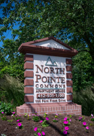 the sign at the entrance of north pointe common at North Pointe Commons, Pennsylvania