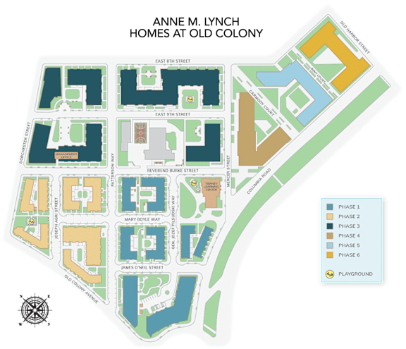 Map at The Anne M. Lynch Homes at Old Colony, South Boston, 02127