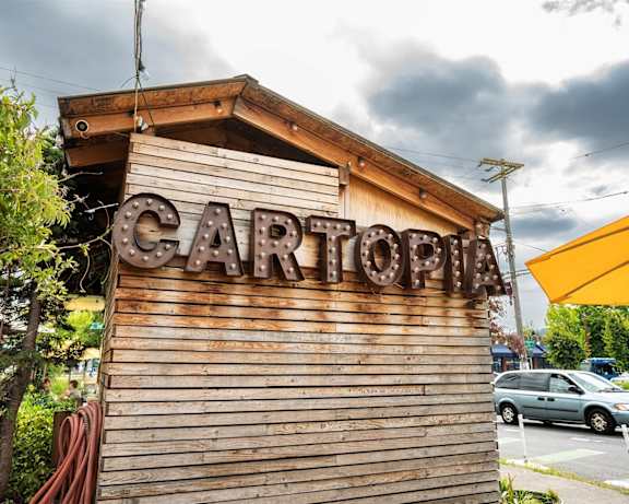 Cartopia Sign in Portland, Oregon