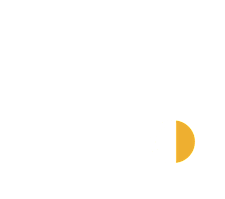 A white letter C with a gold right side.