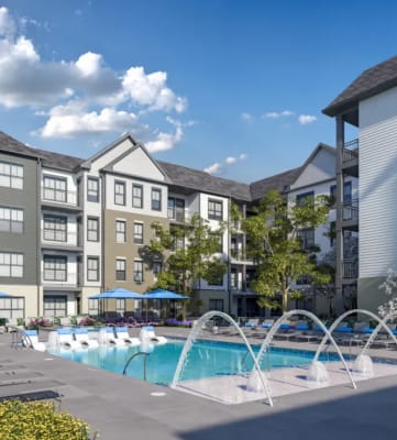 Building and pool at Meeder Flats Apartment Homes, Pennsylvania