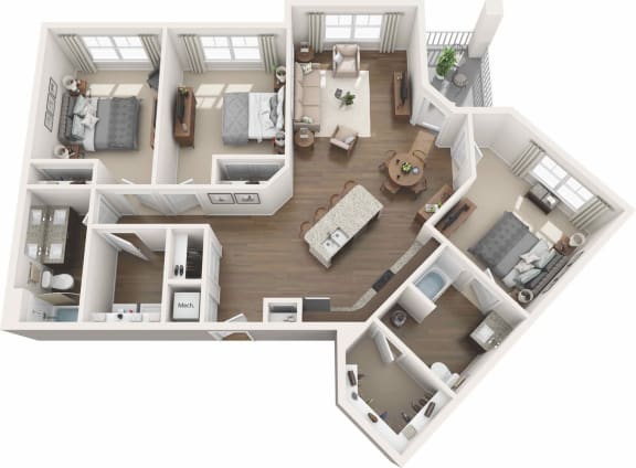 Luxurious 3 bedroom apartment in Malvern, PA.