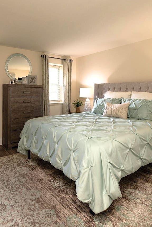 Large master bedroom with huge closets