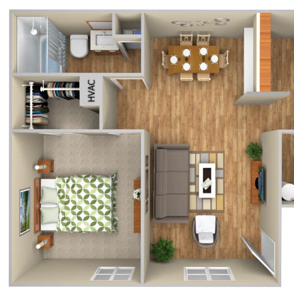 Floor Plan  1-Bedroom