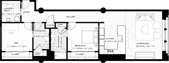 Suite Style 07 - 2Bed_1.5Bath at Residences at Halle, Cleveland, OH, 44113