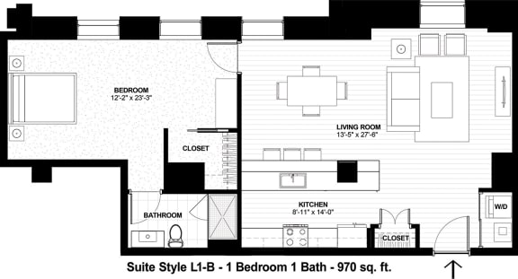Suite Style L1-B at The Terminal Tower Residences, Cleveland, OH, 44113
