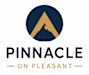 A logo with a mountain and the words "Pinnacle on Pleasant".