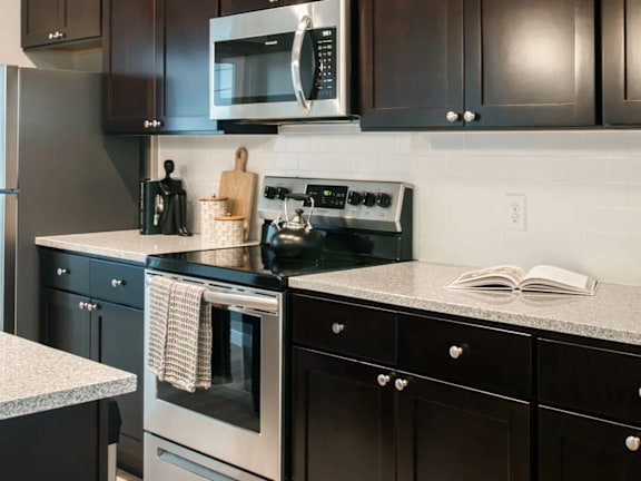 Well Equipped Kitchen at Liberty Flats Apartments, Ohio, 45069