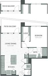 A16 Floor Plan at Bridge at Henley, Austin, 78741