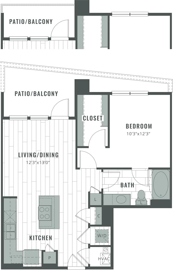 A16 Floor Plan at Bridge at Henley, Austin, 78741