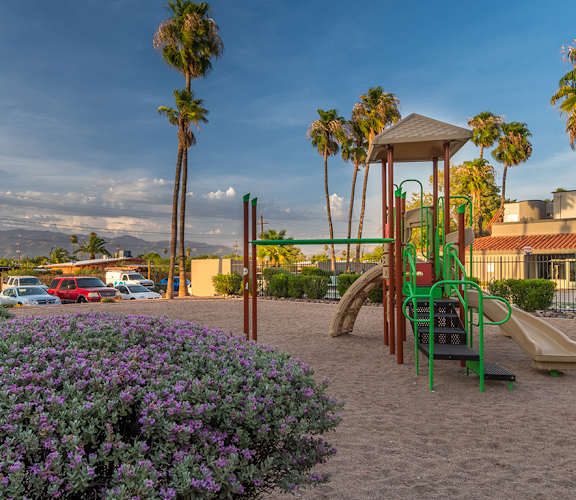 Camino Seco Village playground with fun slide
