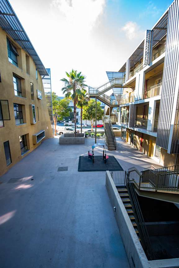 Interior courtyard of building