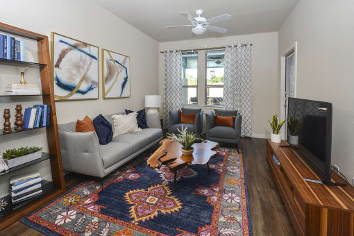 Resort Style Living Rooms at Rio Lofts, San Antonio, TX, 78204