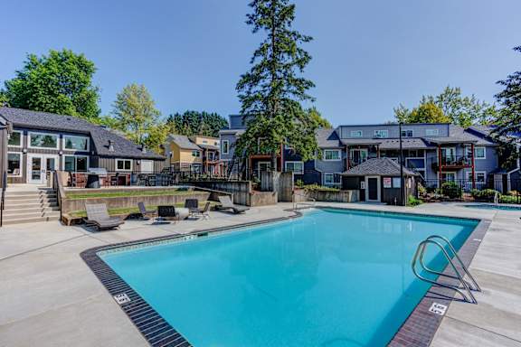 Swimming at Commons at Redwood Creek Apartments, Beaverton