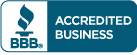 a blue and white sign with the words accented businesses