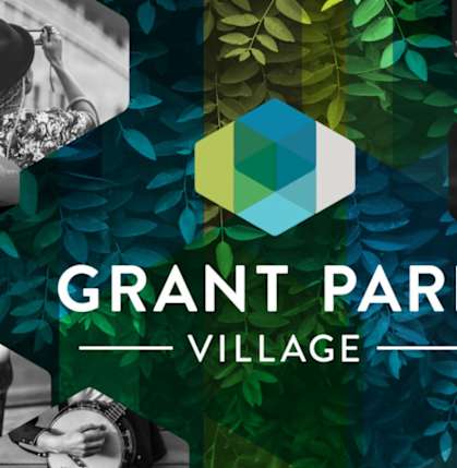 A collage of images with Grant Park Village written across the middle.