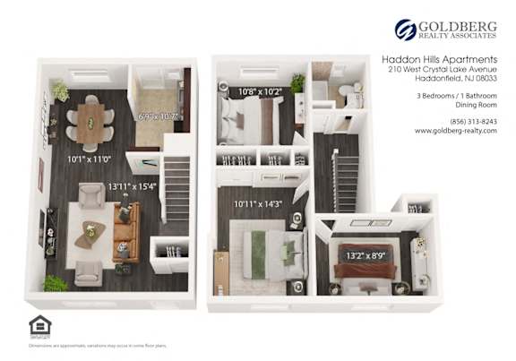 Floor Plan  Three Bedroom Duplex