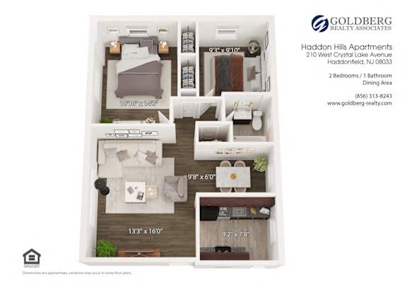 Floor Plan  Two Bedroom
