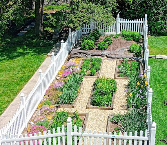 Aerial View Of Courtyard at The Residences at the Manor Apartments, Frederick, MD