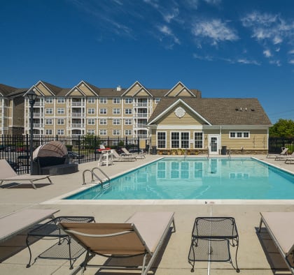 Swimming Pool Lounge at 62 Eleven Apartments in Elkridge, MD