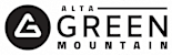 A black and white logo with the words "Alta Green Mountain".