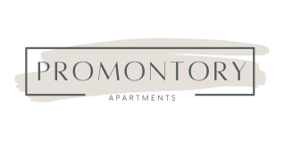 a logo for promontory apartments