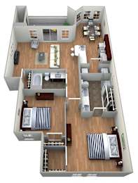 2A Floor Plan at The Landmark, New Braunfels, TX, 78130