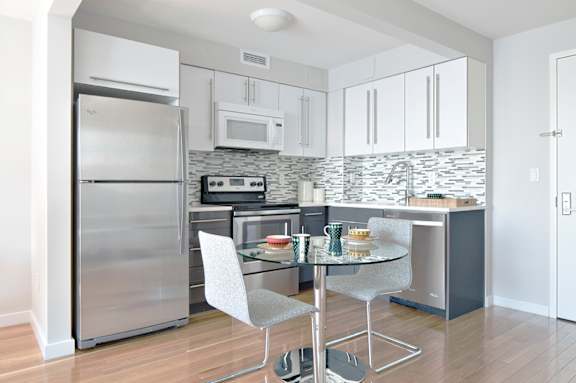 Modern Kitchen at The Icon 52 Apartments, Woodside, 11377