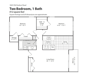 Old Hudson Place floorplan, St. Paul, Minnesota
