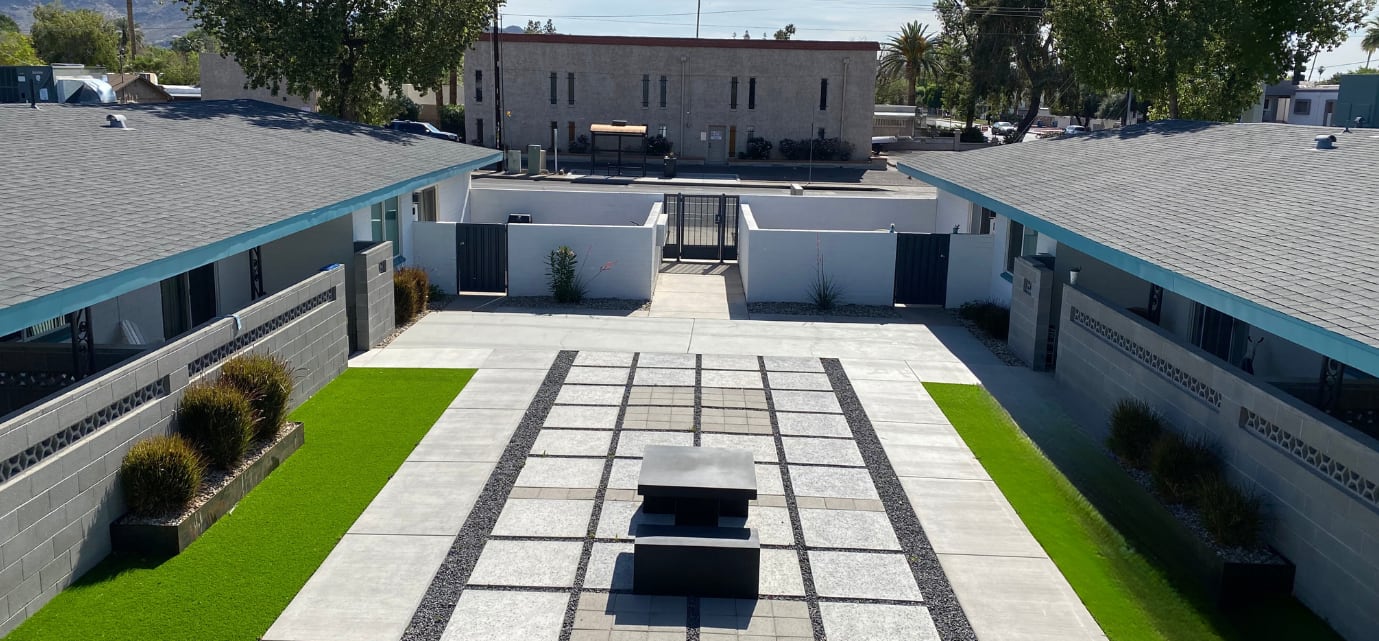 Shared outdoor space at Madison on Maryland.