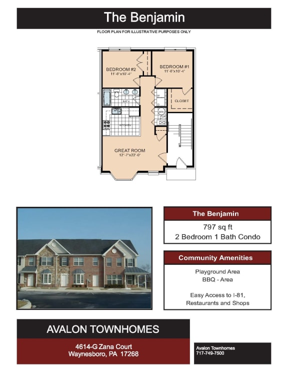 Floor Plans of Avalon Townhomes in Waynesboro, PA