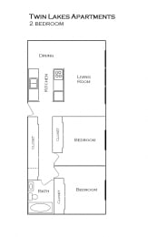 Twin Lakes Apartment floorplan