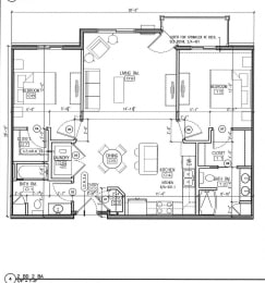  Floor Plan 2 Bedroom 2 Bathroom