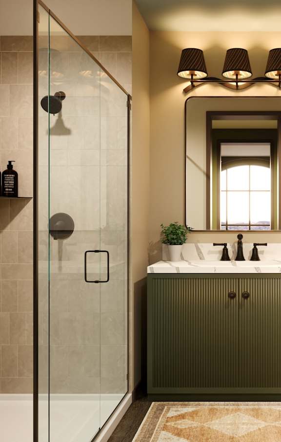 Memoir May Hosiery Apartments in Nashville, TN Bathroom Rendering